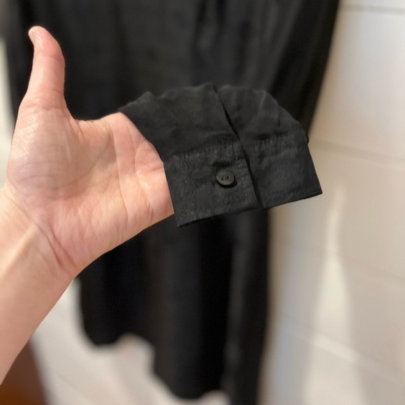 🖤 COQUETTE EN SOIE – Sheer Black Dress – Size M - Picture 4 of 11